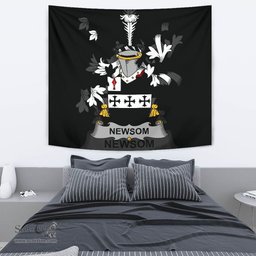 Irish Newsom or Newsam Coat of Arms Family Crest Ireland Tapestry Irish Tapestry