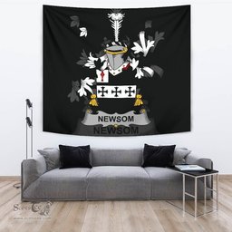 Irish Newsom or Newsam Coat of Arms Family Crest Ireland Tapestry Irish Tapestry