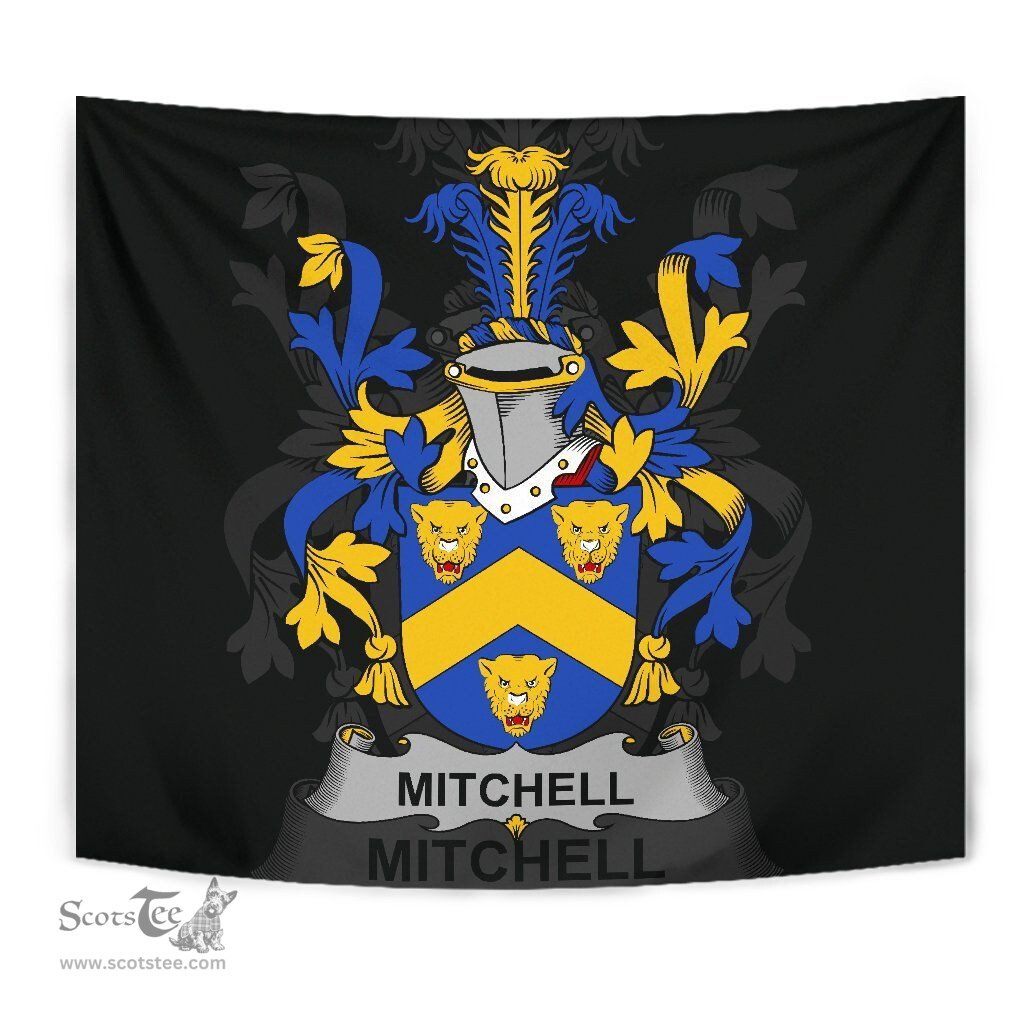 Irish Mitchell Coat of Arms Family Crest Ireland Tapestry Irish Tapestry