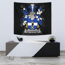 Irish Richardson Coat of Arms Family Crest Ireland Tapestry Irish Tapestry