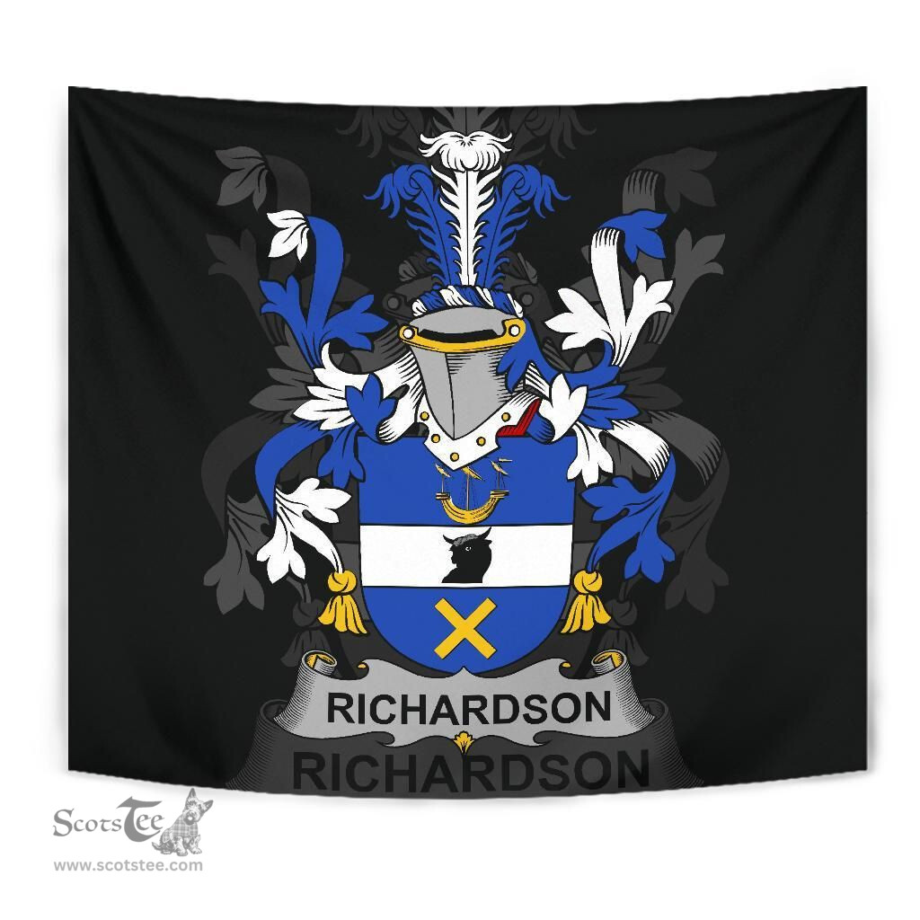 Irish Richardson Coat of Arms Family Crest Ireland Tapestry Irish Tapestry
