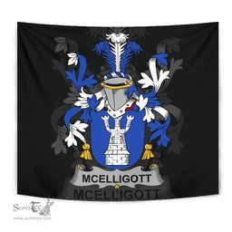 Irish McElligott Coat of Arms Family Crest Ireland Tapestry Irish Tapestry