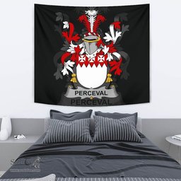 Irish Perceval Coat of Arms Family Crest Ireland Tapestry Irish Tapestry