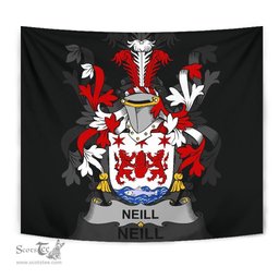Irish Neill or O'Neill Coat of Arms Family Crest Ireland Tapestry Irish Tapestry