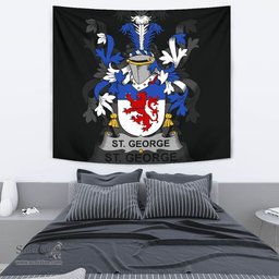 Irish St. George Coat of Arms Family Crest Ireland Tapestry Irish Tapestry