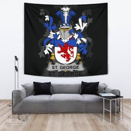 Irish St. George Coat of Arms Family Crest Ireland Tapestry Irish Tapestry
