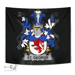 Irish St. George Coat of Arms Family Crest Ireland Tapestry Irish Tapestry
