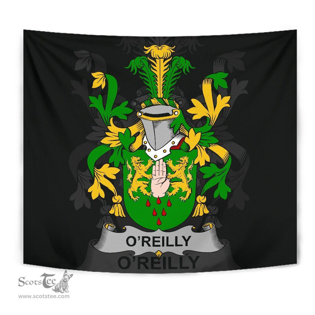 Irish Reilly or O'Reilly Coat of Arms Family Crest Ireland Tapestry Irish Tapestry
