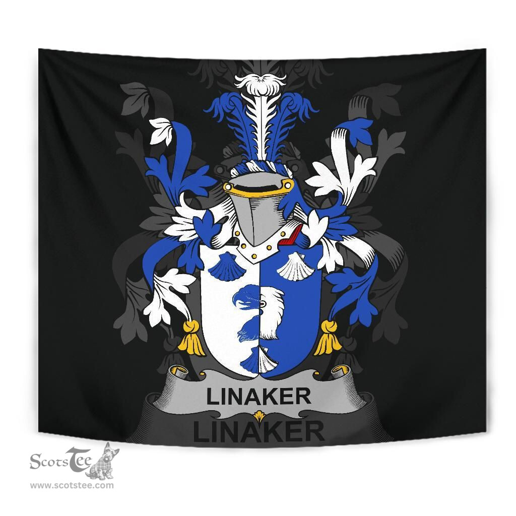 Irish Linaker Coat of Arms Family Crest Ireland Tapestry Irish Tapestry