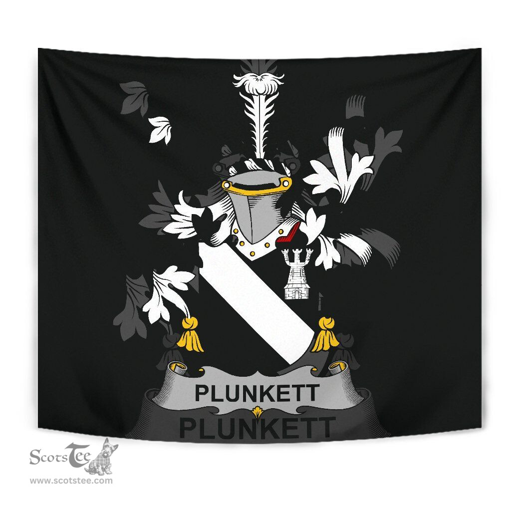 Irish Plunkett Coat of Arms Family Crest Ireland Tapestry Irish Tapestry