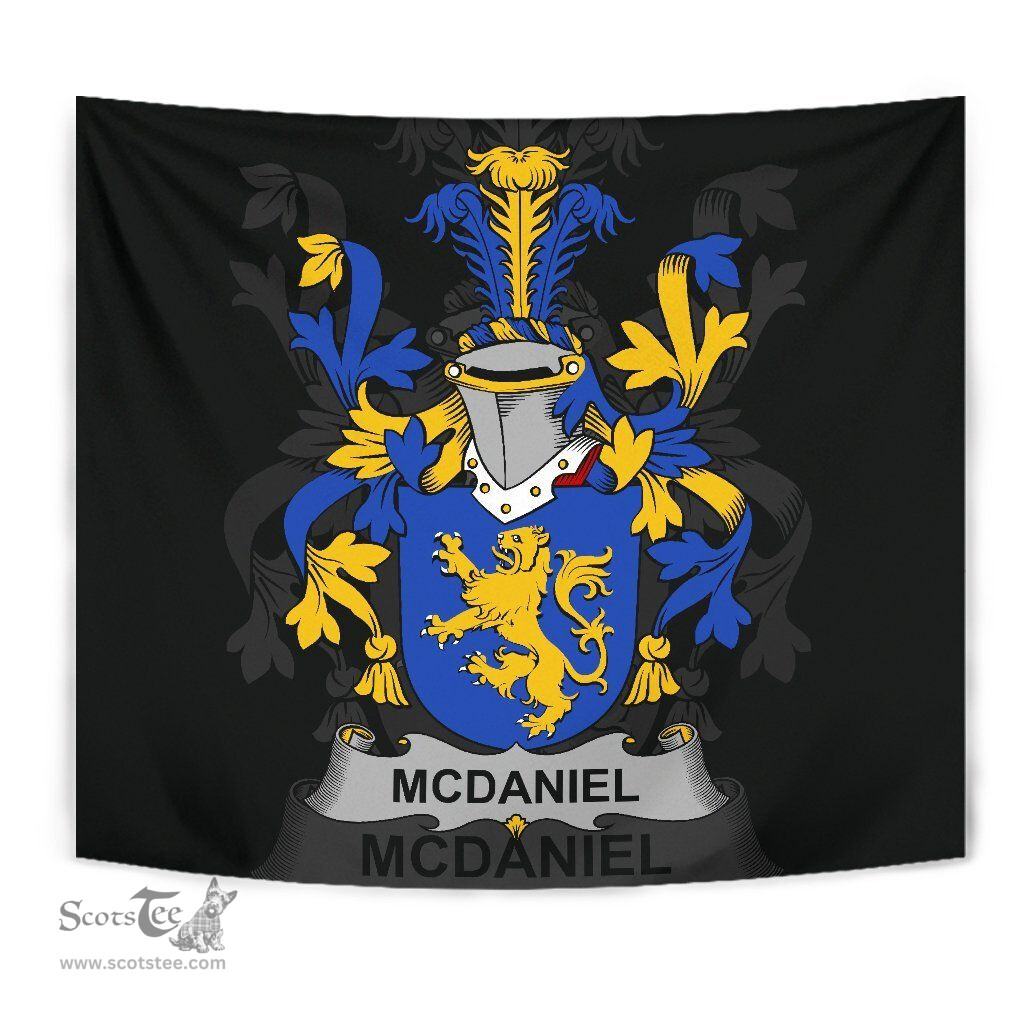 Irish McDaniel or Daniel Coat of Arms Family Crest Ireland Tapestry Irish Tapestry