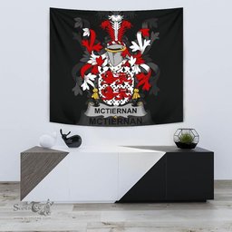 Irish McTiernan or Kiernan Coat of Arms Family Crest Ireland Tapestry Irish Tapestry