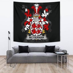 Irish McTiernan or Kiernan Coat of Arms Family Crest Ireland Tapestry Irish Tapestry
