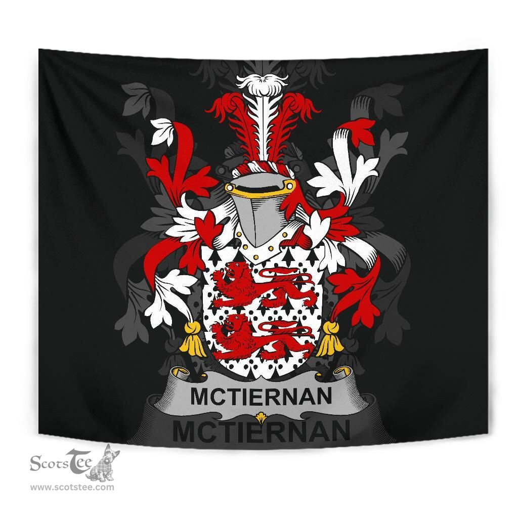 Irish McTiernan or Kiernan Coat of Arms Family Crest Ireland Tapestry Irish Tapestry