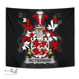 Irish McTiernan or Kiernan Coat of Arms Family Crest Ireland Tapestry Irish Tapestry