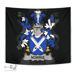 Irish Norris Coat of Arms Family Crest Ireland Tapestry Irish Tapestry