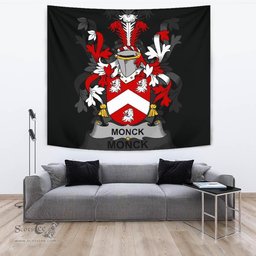 Irish Monck or Moncke Coat of Arms Family Crest Ireland Tapestry Irish Tapestry