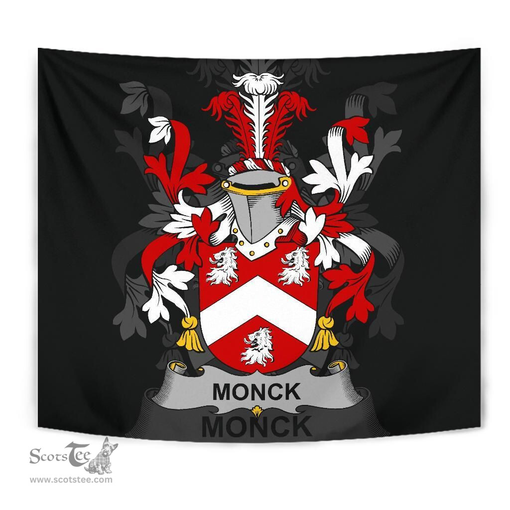 Irish Monck or Moncke Coat of Arms Family Crest Ireland Tapestry Irish Tapestry