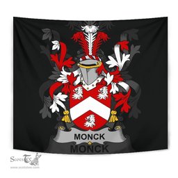 Irish Monck or Moncke Coat of Arms Family Crest Ireland Tapestry Irish Tapestry