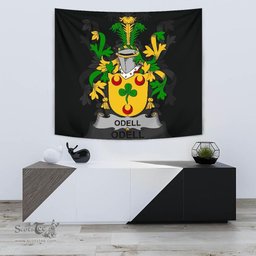 Irish Odell Coat of Arms Family Crest Ireland Tapestry Irish Tapestry