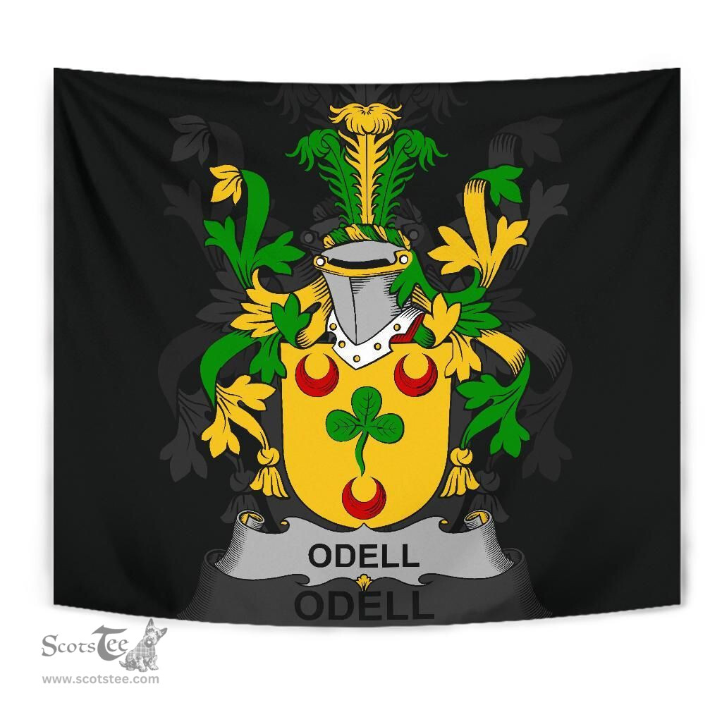 Irish Odell Coat of Arms Family Crest Ireland Tapestry Irish Tapestry