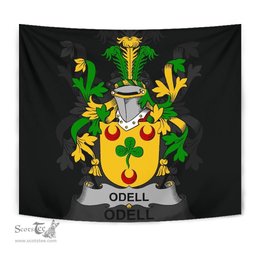 Irish Odell Coat of Arms Family Crest Ireland Tapestry Irish Tapestry