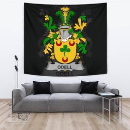 Irish Odell Coat of Arms Family Crest Ireland Tapestry Irish Tapestry