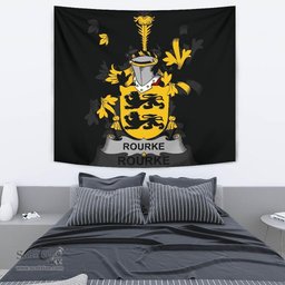 Irish Rourke or O'Rourke Coat of Arms Family Crest Ireland Tapestry Irish Tapestry
