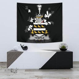 Irish Temple Coat of Arms Family Crest Ireland Tapestry Irish Tapestry