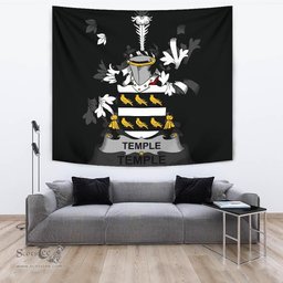 Irish Temple Coat of Arms Family Crest Ireland Tapestry Irish Tapestry