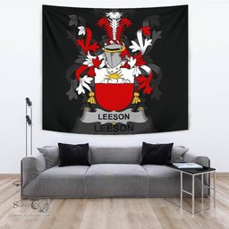 Irish Leeson Coat of Arms Family Crest Ireland Tapestry Irish Tapestry