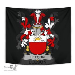 Irish Leeson Coat of Arms Family Crest Ireland Tapestry Irish Tapestry
