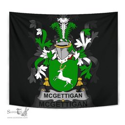 Irish McGettigan or Gethin Coat of Arms Family Crest Ireland Tapestry Irish Tapestry