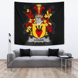 Irish Logan Coat of Arms Family Crest Ireland Tapestry Irish Tapestry