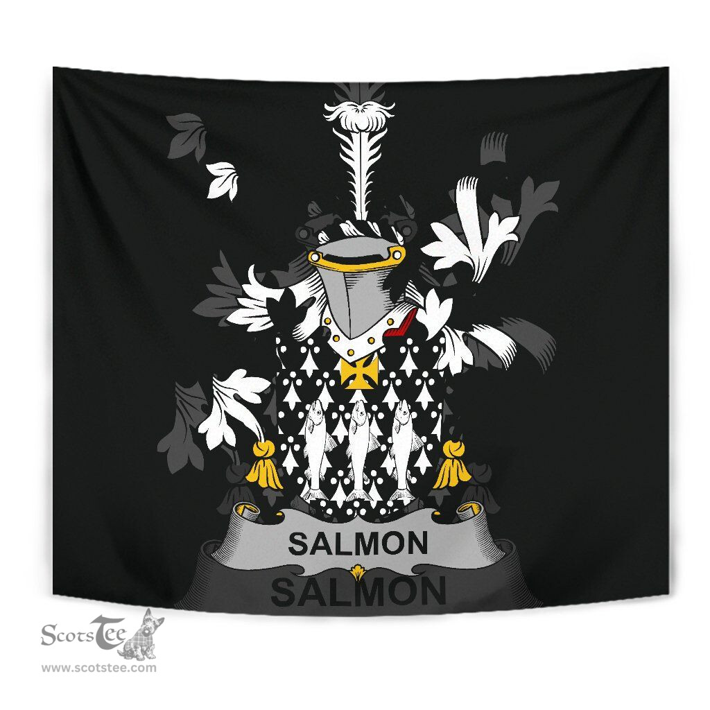 Irish Salmon Coat of Arms Family Crest Ireland Tapestry Irish Tapestry