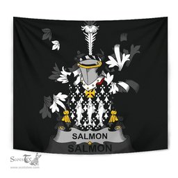 Irish Salmon Coat of Arms Family Crest Ireland Tapestry Irish Tapestry