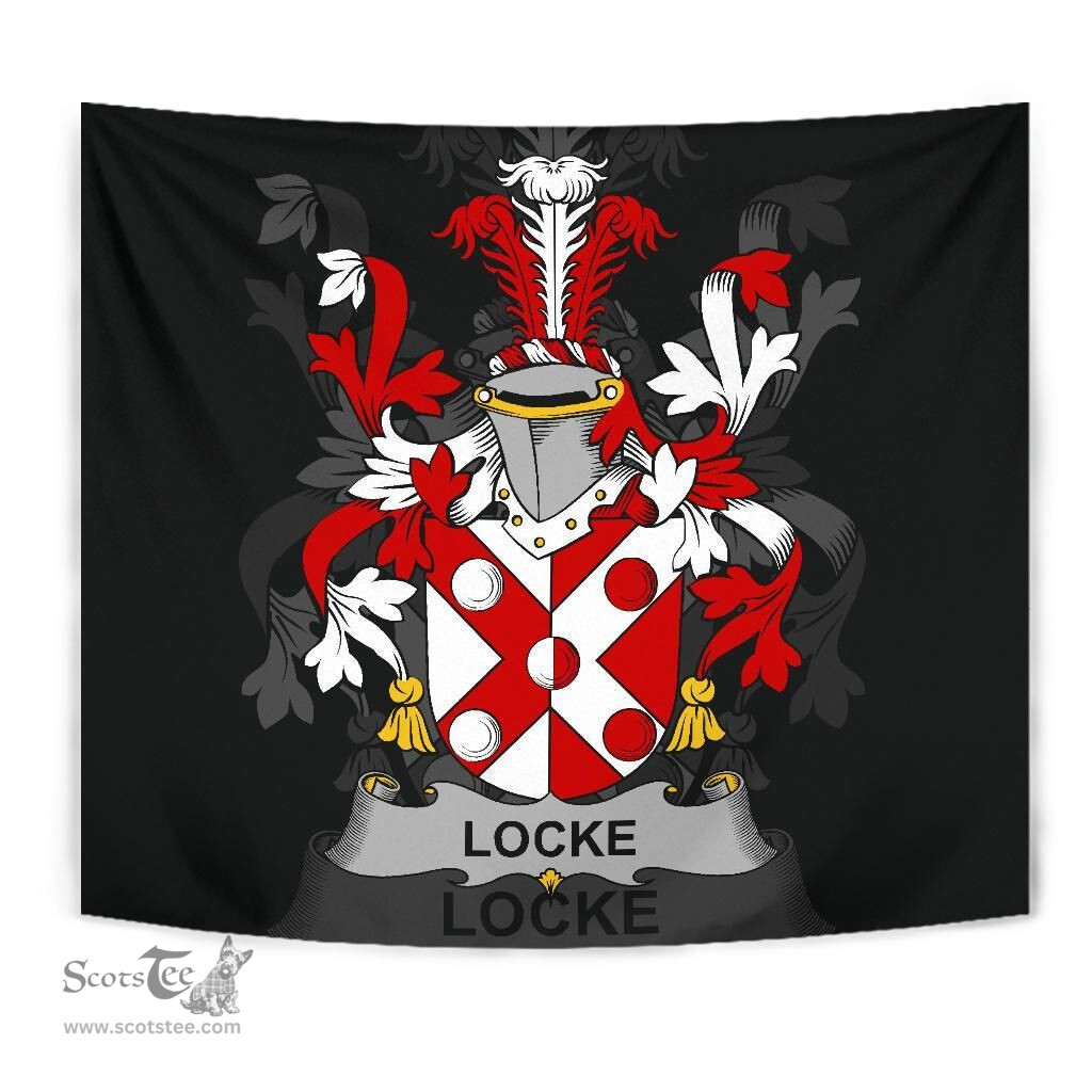 Irish Locke Coat of Arms Family Crest Ireland Tapestry Irish Tapestry