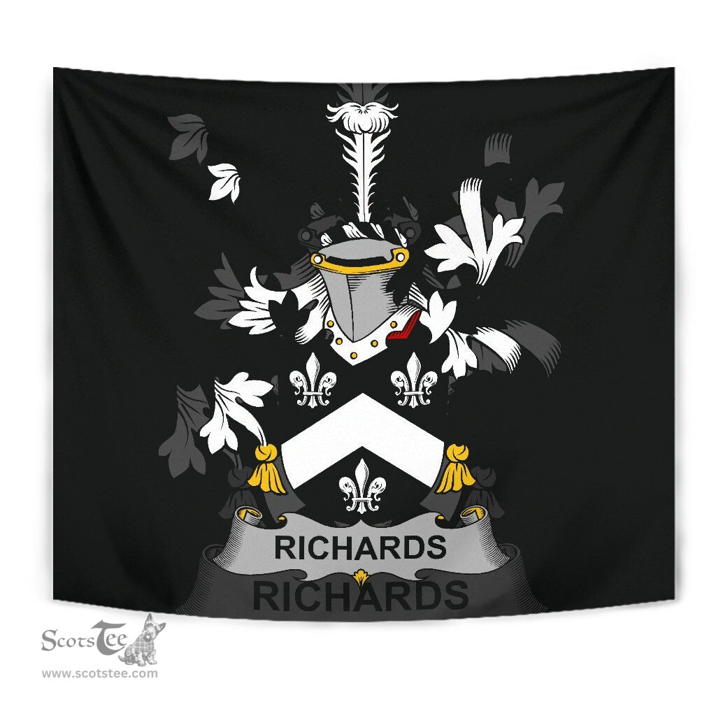 Irish Richards Coat of Arms Family Crest Ireland Tapestry Irish Tapestry
