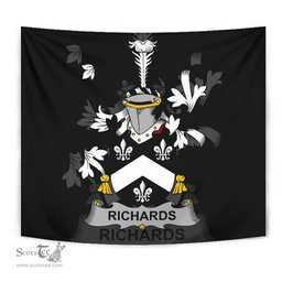 Irish Richards Coat of Arms Family Crest Ireland Tapestry Irish Tapestry