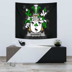 Irish Sharkey or O'Sharkey Coat of Arms Family Crest Ireland Tapestry Irish Tapestry