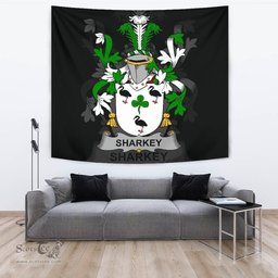 Irish Sharkey or O'Sharkey Coat of Arms Family Crest Ireland Tapestry Irish Tapestry