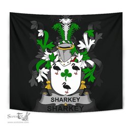 Irish Sharkey or O'Sharkey Coat of Arms Family Crest Ireland Tapestry Irish Tapestry