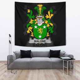 Irish Malone or O'Malone Coat of Arms Family Crest Ireland Tapestry Irish Tapestry