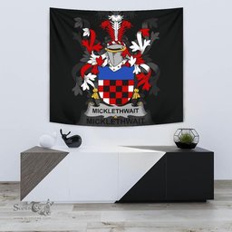 Irish Micklethwait Coat of Arms Family Crest Ireland Tapestry Irish Tapestry
