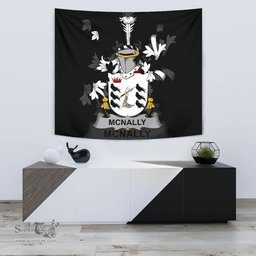 Irish McNally Coat of Arms Family Crest Ireland Tapestry Irish Tapestry