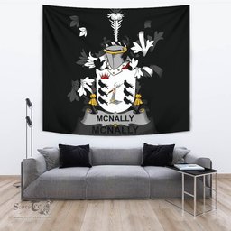 Irish McNally Coat of Arms Family Crest Ireland Tapestry Irish Tapestry
