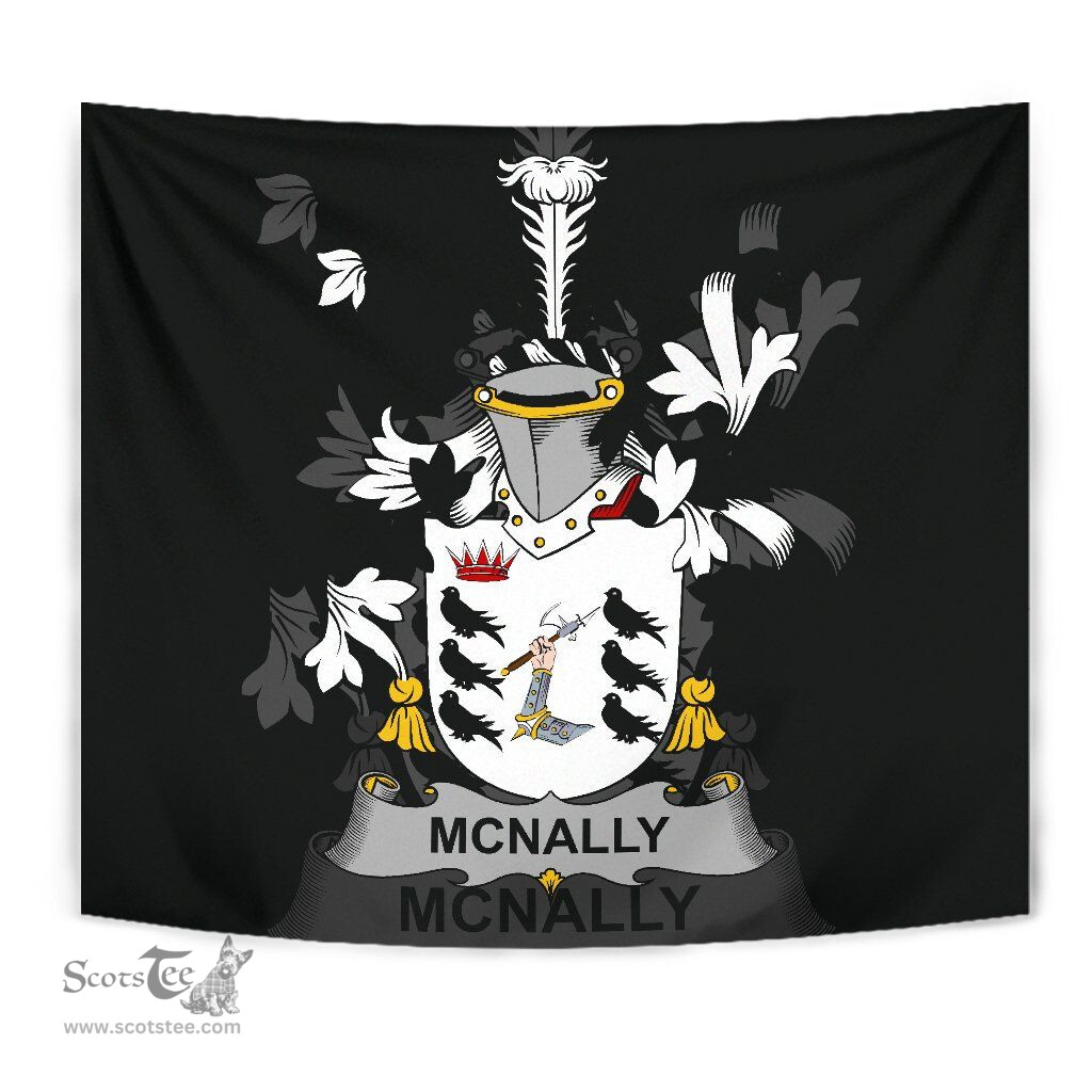Irish McNally Coat of Arms Family Crest Ireland Tapestry Irish Tapestry