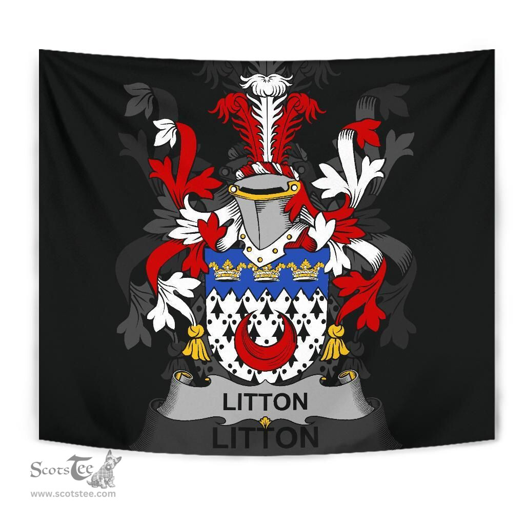 Irish Litton Coat of Arms Family Crest Ireland Tapestry Irish Tapestry