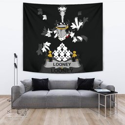 Irish Looney or O'Lunney Coat of Arms Family Crest Ireland Tapestry Irish Tapestry