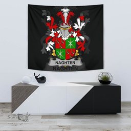 Irish Naghten or O'Naghten Coat of Arms Family Crest Ireland Tapestry Irish Tapestry